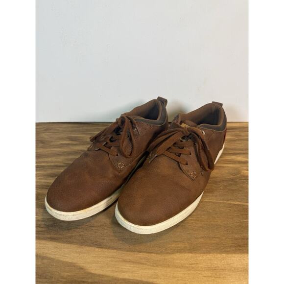 Levi’s Brown Leather Casual Sneakers Men’s Size 9.5 Lace Up Low Top - Picture 6 of 10